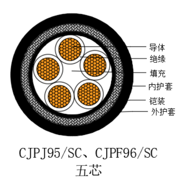 铜芯交联聚乙烯绝缘低烟无卤船用电力电缆-CJPJ95/SC-0.6/1kV、CJPF96/SC-0.6/1kV