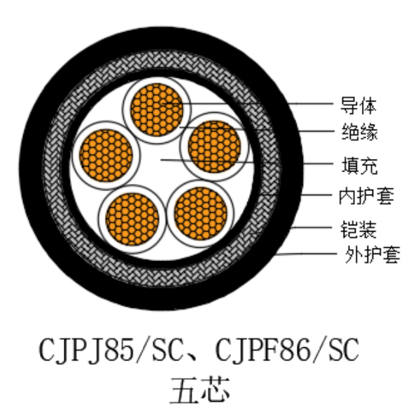 铜芯交联聚乙烯绝缘低烟无卤船用控制电缆-CKJPJ85/SC-150/250V、CKJPF86/SC-150/250V